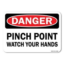 OSHA Danger Decal - Pinch Point Watch Your Hands | Decal | Protect Your Business, Work Site, Warehouse & Shop Area |  Made in the USA