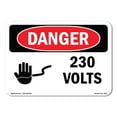 thumbnail image 1 of OSHA Danger Sign - 230 Volts | Plastic Sign | Protect Your Business, Construction Site, Warehouse & Shop Area |  Made in The USA, 1 of 5