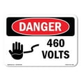 thumbnail image 1 of OSHA Danger Sign - 460 Volts | Plastic Sign | Protect Your Business, Construction Site, Warehouse & Shop Area |  Made in The USA, 1 of 5