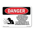 thumbnail image 1 of OSHA Danger Sign - Accumulator Is Under High Pressure | Decal | Protect Your Business, Construction Site, Warehouse & Shop Area |  Made in The USA, 1 of 5