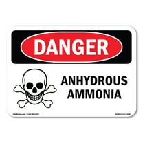 OSHA Danger Sign - Anhydrous Ammonia | Plastic Sign | Protect Your Business, Construction Site, Warehouse & Shop Area |  Made in The USA