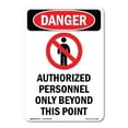 thumbnail image 1 of OSHA Danger Sign -  Authorized Personnel | Decal | Protect Your Business, Construction Site, Warehouse & Shop Area |  Made in The USA, 1 of 5