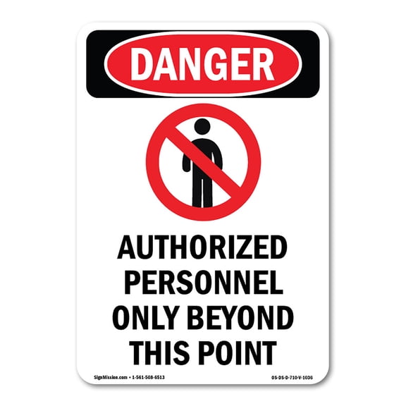 OSHA Danger Sign -  Authorized Personnel | Decal | Protect Your Business, Construction Site, Warehouse & Shop Area |  Made in The USA
