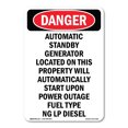 thumbnail image 1 of OSHA Danger Sign -  Automatic Standby Generator Located | Decal | Protect Your Business, Construction Site, Warehouse & Shop Area |  Made in The USA, 1 of 5
