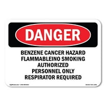OSHA Danger Sign - Benzene |  Aluminum Sign | Protect Your Business, Construction Site, Warehouse & Shop Area |  Made in The USA