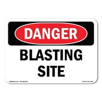 OSHA Danger Sign - Blasting Site | Decal | Protect Your Business, Construction Site, Warehouse & Shop Area |  Made in The USA