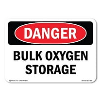 OSHA Danger Sign - Bulk Oxygen Storage | Decal | Protect Your Business, Construction Site, Warehouse & Shop Area |  Made in The USA