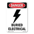 thumbnail image 1 of OSHA Danger Sign -  Buried Electrical | Decal | Protect Your Business, Construction Site, Warehouse & Shop Area |  Made in The USA, 1 of 5