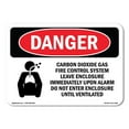 thumbnail image 1 of OSHA Danger Sign - Carbon Dioxide Gas Fire | Decal | Protect Your Business, Construction Site, Warehouse & Shop Area |  Made in The USA, 1 of 5
