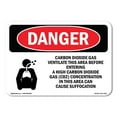 thumbnail image 1 of OSHA Danger Sign - Carbon Dioxide Gas Ventilate | Decal | Protect Your Business, Construction Site, Warehouse & Shop Area |  Made in The USA, 1 of 5