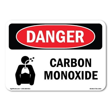 OSHA Danger Sign - Carbon Monoxide | Decal | Protect Your Business, Construction Site, Warehouse & Shop Area |  Made in The USA