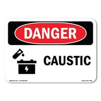 OSHA Danger Sign - Caustic | Decal | Protect Your Business, Construction Site, Warehouse & Shop Area |  Made in The USA