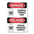 thumbnail image 1 of OSHA Danger Sign - Chemical Storage Area Bilingual | Decal | Protect Your Business, Construction Site, Warehouse & Shop Area |  Made in The USA, 1 of 5