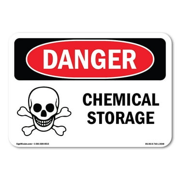 OSHA Danger Sign - Chemical Storage | Decal | Protect Your Business, Construction Site, Warehouse & Shop Area |  Made in The USA