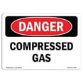 thumbnail image 1 of OSHA Danger Sign - Compressed Gas, 1 of 1