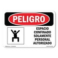 thumbnail image 1 of OSHA Danger Sign - Confined Space Authorized Personnel Spanish | Plastic Sign | Protect Your Business, Construction Site, Shop Area |  Made in The USA, 1 of 5