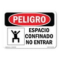 thumbnail image 1 of OSHA Danger Sign - Confined Space Do Not Enter Spanish |  Aluminum Sign | Protect Your Business, Construction Site, Warehouse & Shop Area |  Made in The USA, 1 of 6