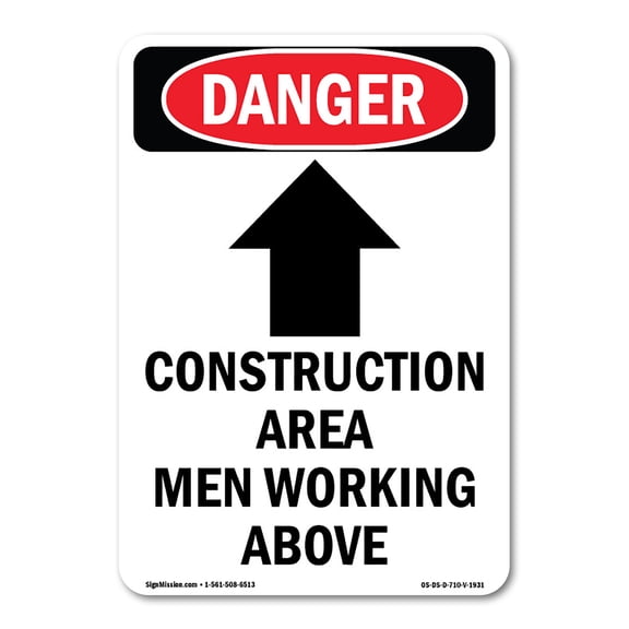 OSHA Danger Sign -  Construction Area | Decal | Protect Your Business, Construction Site, Warehouse & Shop Area |  Made in The USA