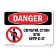 thumbnail image 1 of OSHA Danger Sign - Construction Site Keep Out | Decal | Protect Your Business, Construction Site, Warehouse & Shop Area |  Made in The USA, 1 of 5