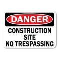 thumbnail image 1 of OSHA Danger Sign - Construction Site No Trespassing | Plastic Sign | Protect Your Business, Construction Site, Warehouse & Shop Area | Made in the USA, 1 of 5
