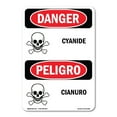 thumbnail image 1 of OSHA Danger Sign - Cyanide - Cianuro | Decal | Protect Your Business, Construction Site, Warehouse & Shop Area |  Made in The USA, 1 of 5