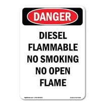 OSHA Danger Sign -  Diesel Flammable No Smoking No | Decal | Protect Your Business, Construction Site, Warehouse & Shop Area |  Made in The USA