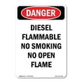 thumbnail image 1 of OSHA Danger Sign -  Diesel Flammable No Smoking No | Plastic Sign | Protect Your Business, Construction Site, Warehouse & Shop Area |  Made in The USA, 1 of 5
