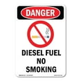 thumbnail image 1 of OSHA Danger Sign -  Diesel Fuel No Smoking | Decal | Protect Your Business, Construction Site, Warehouse & Shop Area |  Made in The USA, 1 of 5