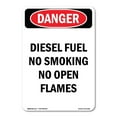 thumbnail image 1 of OSHA Danger Sign -  Diesel Fuel No Smoking No Open Flames | Decal | Protect Your Business, Construction Site, Shop Area |  Made in The USA, 1 of 5