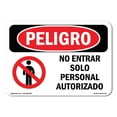 thumbnail image 1 of OSHA Danger Sign - Do Not Enter Authorized Personnel Spanish | Decal | Protect Your Business, Construction Site, Shop Area |  Made in The USA, 1 of 5