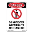 thumbnail image 1 of OSHA Danger Sign -  Do Not Enter When Lights | Decal | Protect Your Business, Construction Site, Warehouse & Shop Area |  Made in The USA, 1 of 5