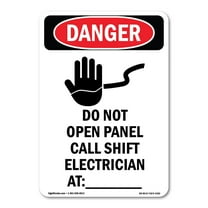 OSHA Danger Sign -  Do Not Open Panel Call | Decal | Protect Your Business, Construction Site, Warehouse & Shop Area |  Made in The USA
