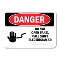 thumbnail image 1 of OSHA Danger Sign - Do Not Open Panel Call Shift Electrician | Plastic Sign | Protect Your Business, Construction Site, Shop Area |  Made in The USA, 1 of 5