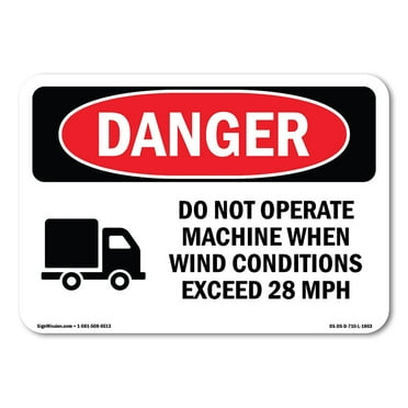 OSHA Danger Sign - Do Not Operate Machine | Decal | Protect Your Business, Construction Site, Warehouse & Shop Area |  Made in The USA