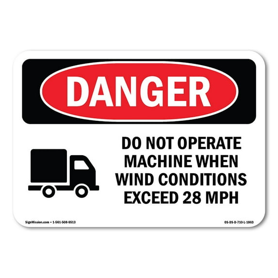 OSHA Danger Sign - Do Not Operate Machine | Decal | Protect Your Business, Construction Site, Warehouse & Shop Area | Made in The USA