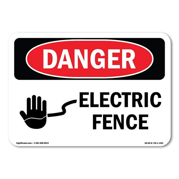 OSHA Danger Sign - Electric Fence | Decal | Protect Your Business, Construction Site, Warehouse & Shop Area |  Made in The USA