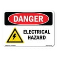 thumbnail image 1 of OSHA Danger Sign - Electrical Hazard | Plastic Sign | Protect Your Business, Construction Site, Warehouse & Shop Area |  Made in The USA, 1 of 5