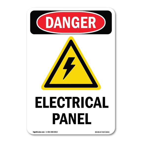OSHA Danger Sign -  Electrical Panel | Decal | Protect Your Business, Construction Site, Warehouse & Shop Area |  Made in The USA