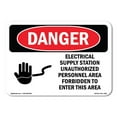 thumbnail image 1 of OSHA Danger Sign - Electrical Supply Station | Plastic Sign | Protect Your Business, Construction Site, Warehouse & Shop Area |  Made in The USA, 1 of 5