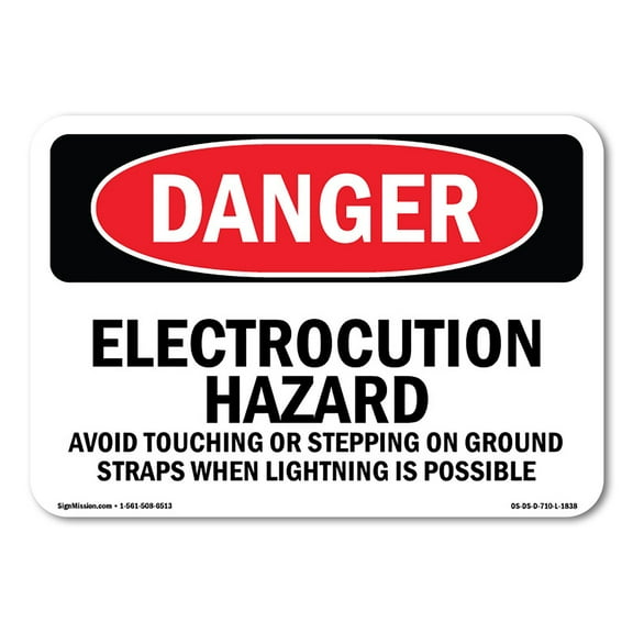 OSHA Danger Sign - Electrocution Hazard Avoid Touching | Plastic Sign | Protect Your Business, Construction Site, Warehouse & Shop Area |  Made in The USA
