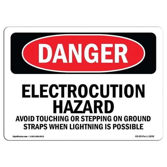 OSHA Danger Sign - Electrocution Hazard Avoid Touching