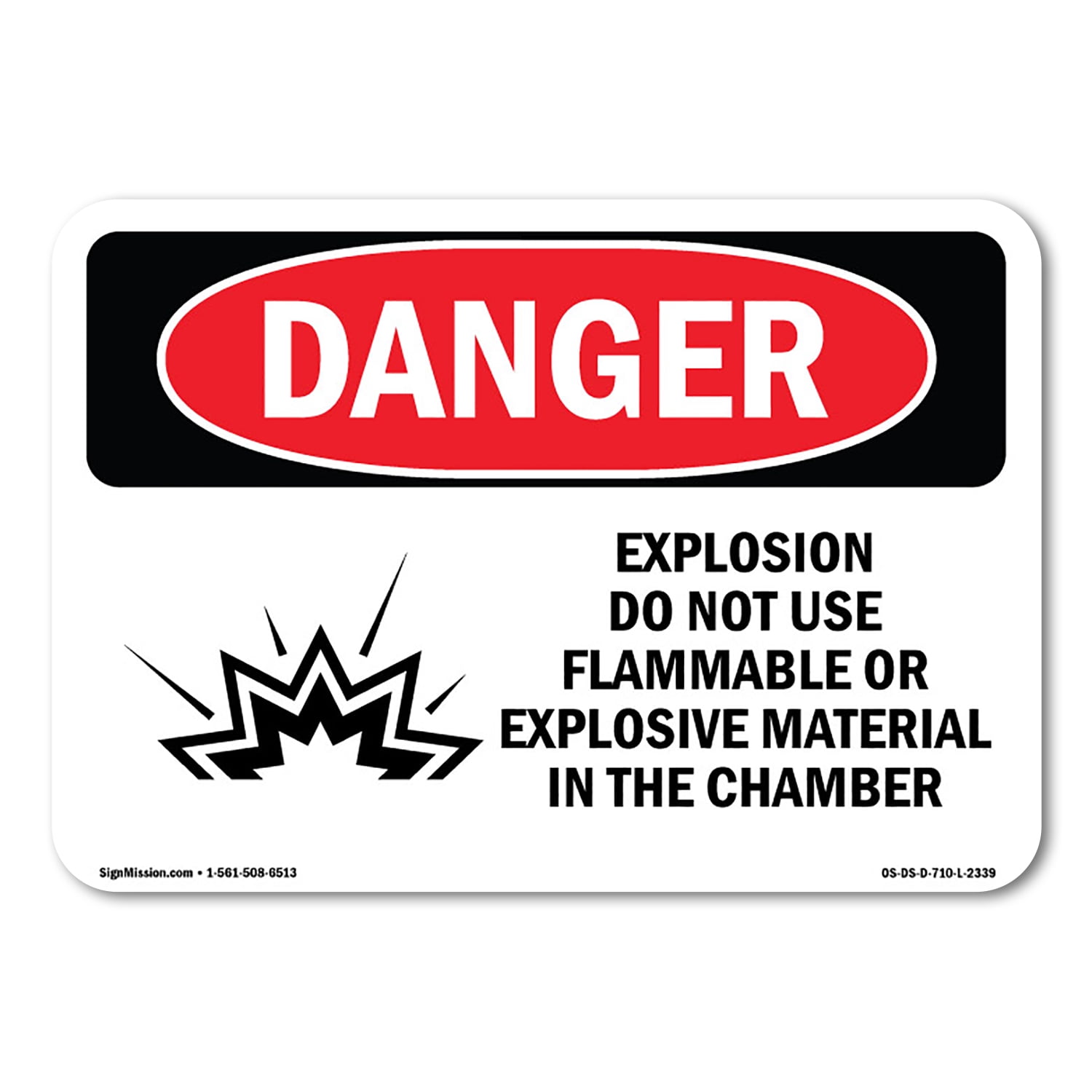 OSHA Danger Sign - Explosion Do Not Use Flammable | Plastic Sign ...