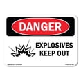 thumbnail image 1 of OSHA Danger Sign - Explosives Keep Out | Decal | Protect Your Business, Construction Site, Warehouse & Shop Area |  Made in The USA, 1 of 5