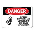 thumbnail image 1 of OSHA Danger Sign - Exposed Conveyors And Moving Parts | Decal | Protect Your Business, Construction Site, Warehouse & Shop Area |  Made in The USA, 1 of 5