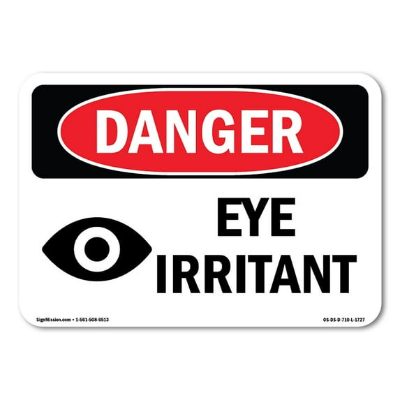 OSHA Danger Sign - Eye Irritant | Decal | Protect Your Business, Construction Site, Warehouse & Shop Area | Made in The USA