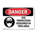 thumbnail image 1 of OSHA Danger Sign - Eye Protection Required In This Area | Plastic Sign | Protect Your Business, Construction Site, Warehouse & Shop Area |  Made in The USA, 1 of 5