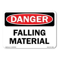 OSHA Danger Sign - Falling Material | Vinyl Decal | Protect Your Business, Construction Site, Warehouse & Shop Area | Made in the USA