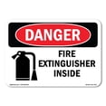 thumbnail image 1 of OSHA Danger Sign - Fire Extinguisher Inside | Decal | Protect Your Business, Construction Site, Warehouse & Shop Area |  Made in The USA, 1 of 5