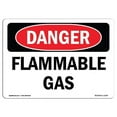 thumbnail image 1 of OSHA Danger Sign - Flammable Gas, 1 of 1