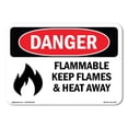 thumbnail image 1 of OSHA Danger Sign - Flammable Keep Flames And Heat Away | Decal | Protect Your Business, Construction Site, Warehouse & Shop Area |  Made in The USA, 1 of 5